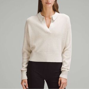 Lululemon Collared Merino Wool-Blend Sweater
Heathered Bone